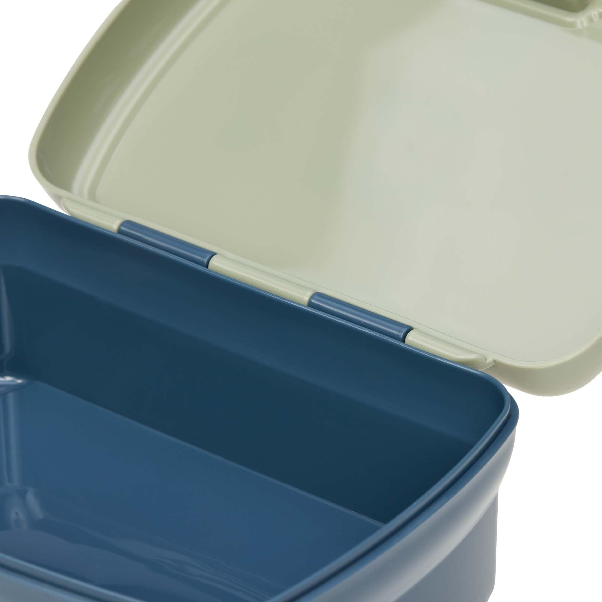 LÄSSIG Scatola per il pranzo per bambini Scatola per la colazione Scatola per il pane con divisorio rimovibile/Lunchbox Happy Prints - 2