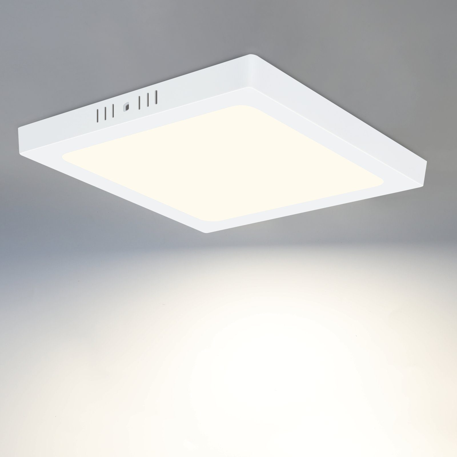 NETTLIFE Plafón LED Pack de 2, Cuadrado 23cm 18W, 4000K Blanco Neutro, Lámpara IP44 Impermeable para Baño, Cocina, Dormitorio y Oficina. - 7