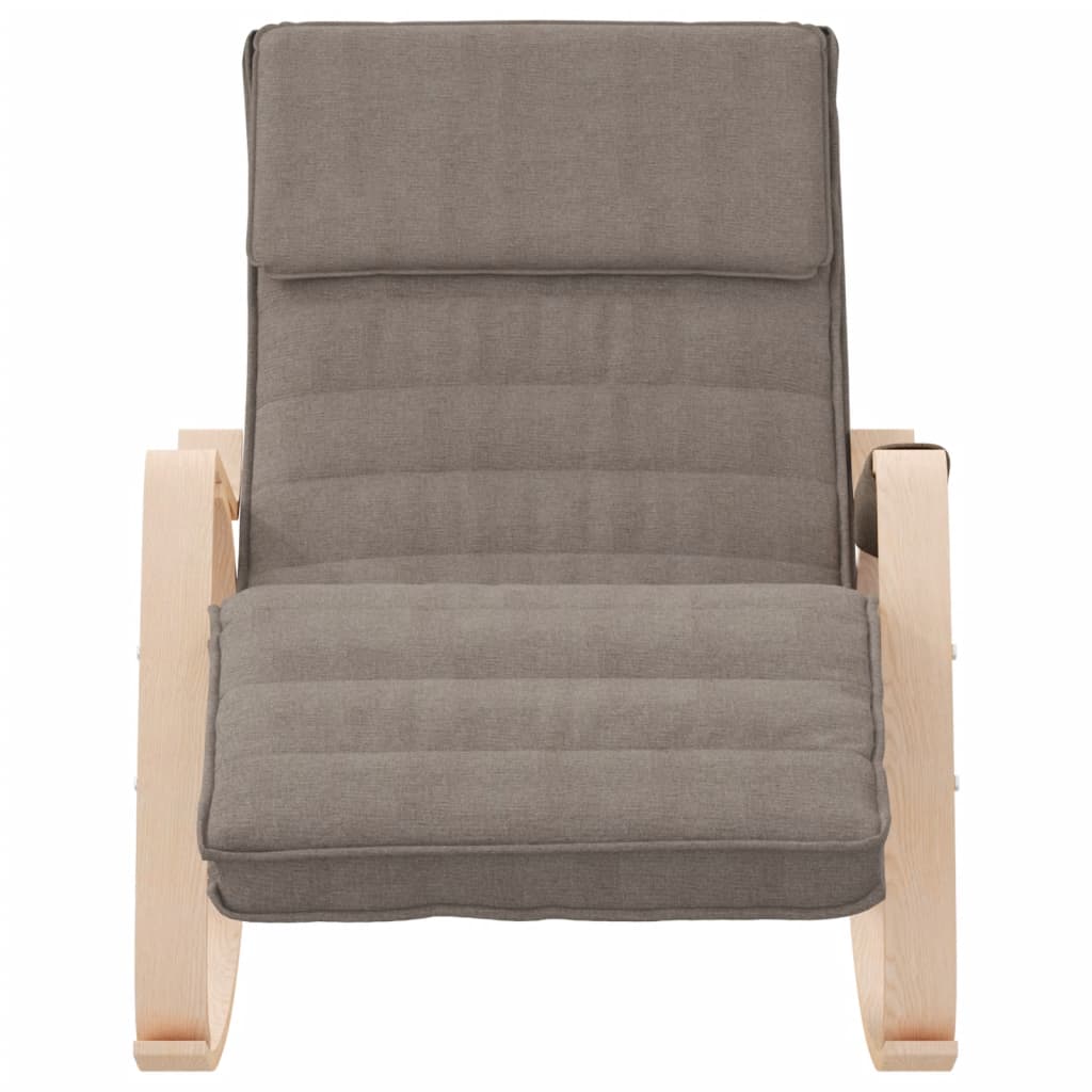 Chaise à bascule | Fauteuil à bascule | Fauteuil de relaxation Taupe Tissu160504 - 3
