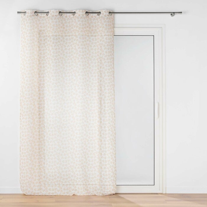 Voilage à œillets Flavie - 140 X 240 Cm - Voile Sablé Imprimé - Finition 8 œillets - Label Oeko-Tex - 6
