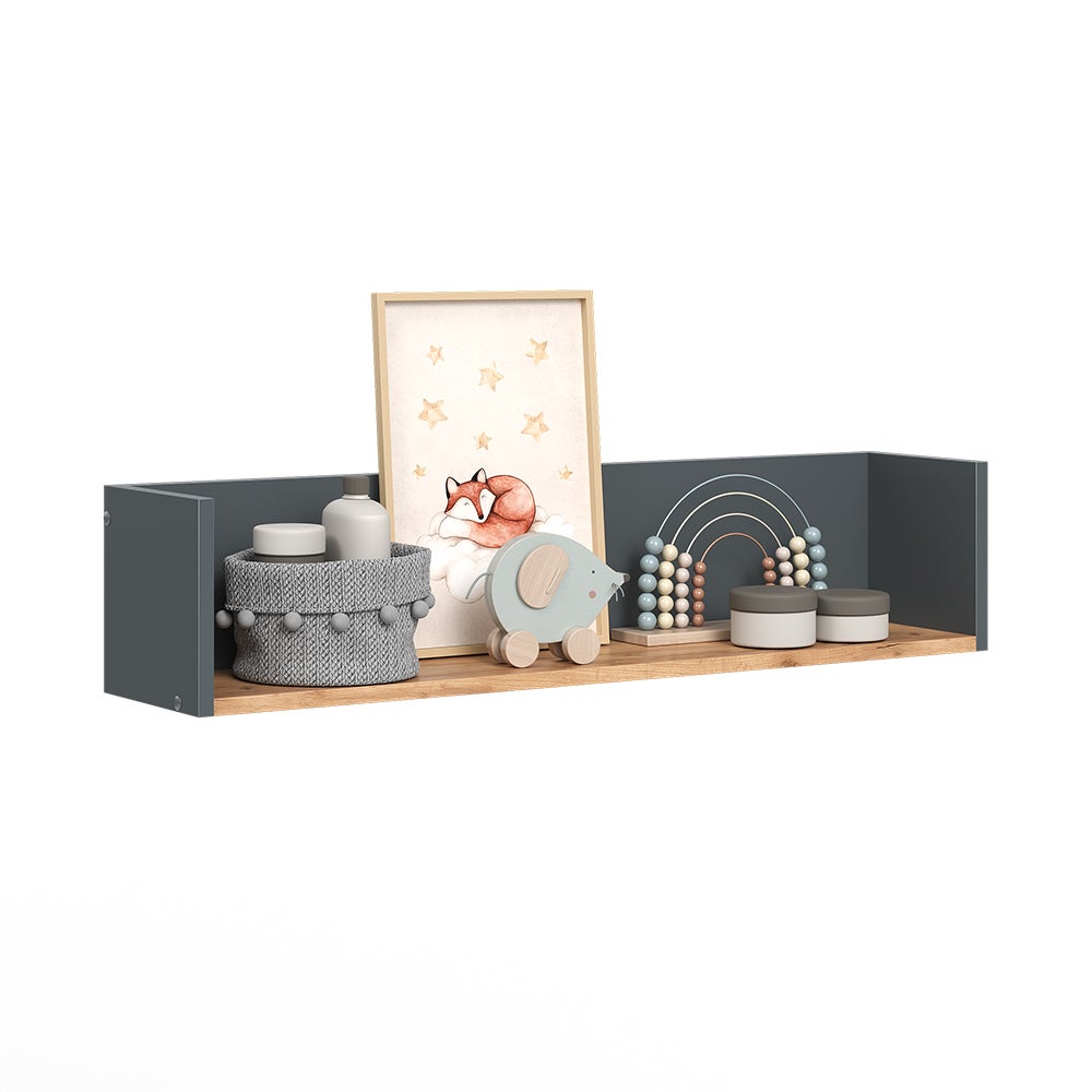 Vicco Étagère murale Viktor, Anthracite/chêne doré, 93.4x20cm - 5
