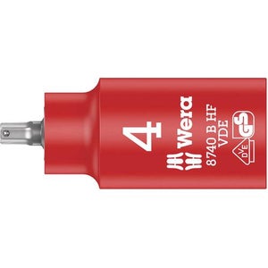 Douille Embout Wera 05004903001 8mm 3/8" VDE Avec Fonction Maintien - Isolation 1000V