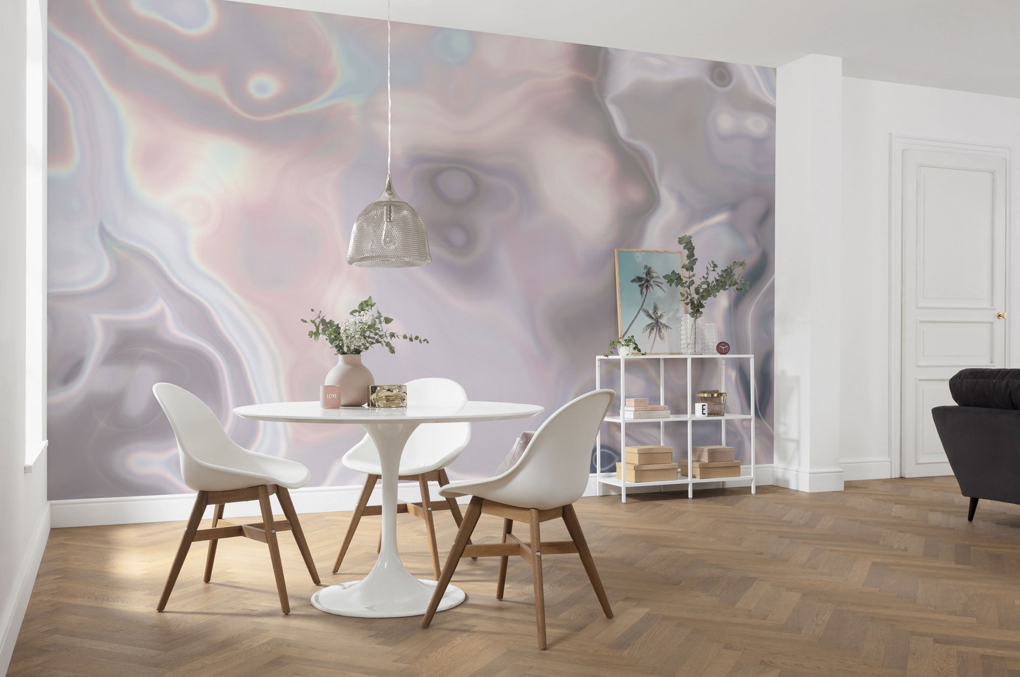 Fototapeta artystyczny szaro-różowym - 400 x 280 cm - SANDERS &amp; SANDERS