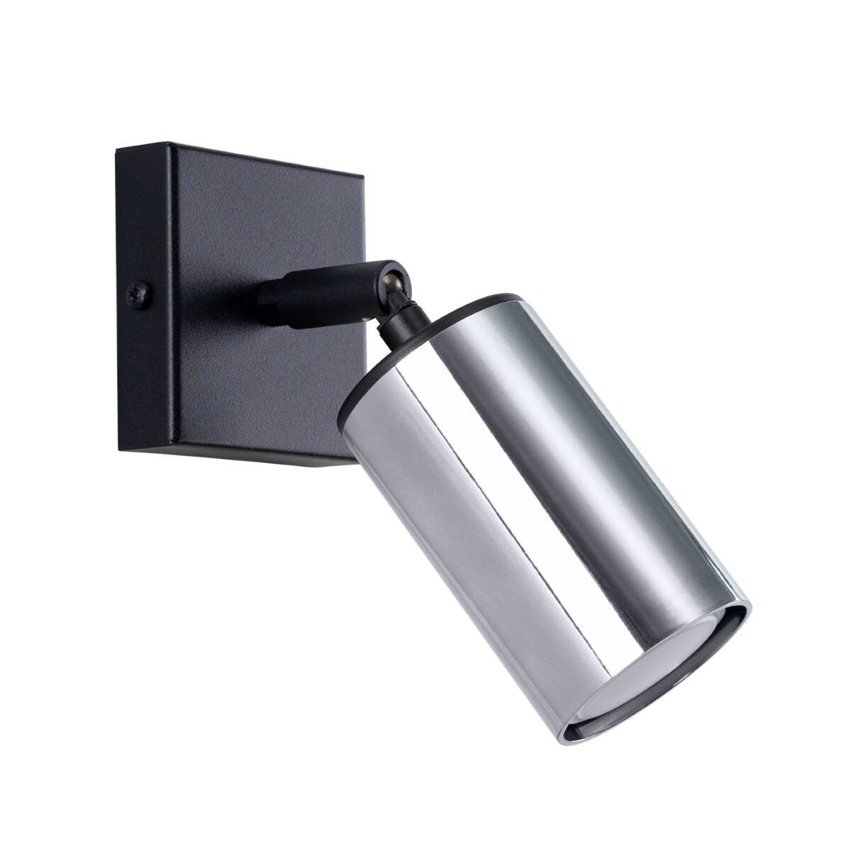 Kinkiet ścienny Winx czarny-chromowany 1xGU10x10W do czytania wym: 18,7 x 8 x 12 cm metal IP20 Sollux Lighting