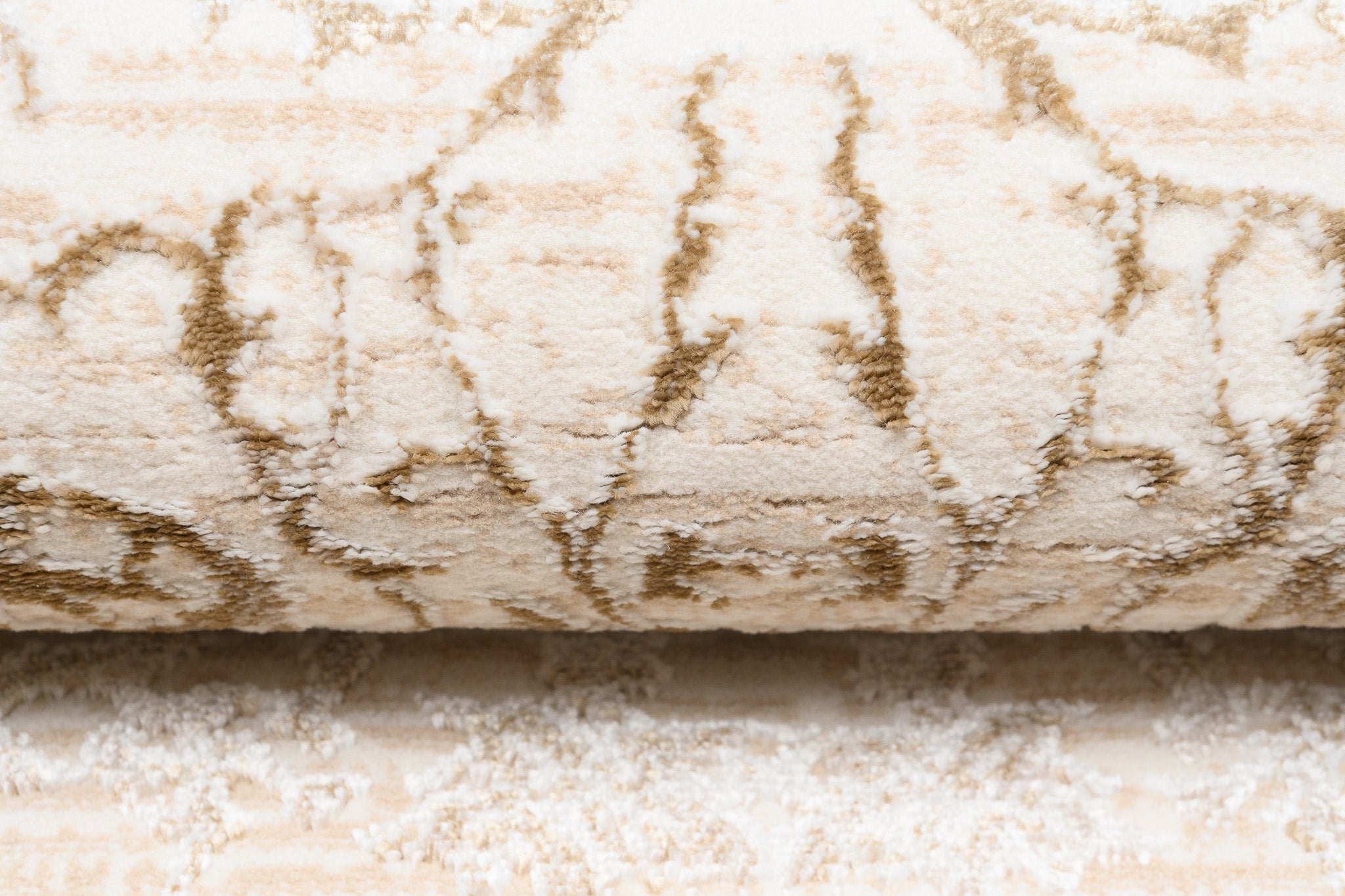 TAPISO Hera Tapis Salon Chambre Brillant Crème Beige Bleu Vintage Ornamental Floral Moucheté Effet 3D OEKO-TEX 80 x 150 cm - 4