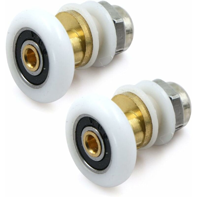 Poulie de porte de douche - Roulettes de Douche Roue pour Coulissantes Rouleaux De Douche 4PCS 23mm - 3