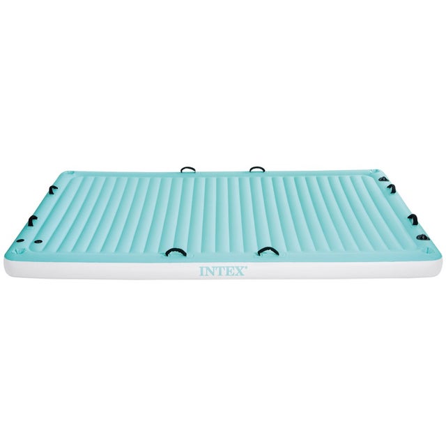 Manta flotante hinchable c/portabebidas y asas de agarre 183x310x18 cm INTEX