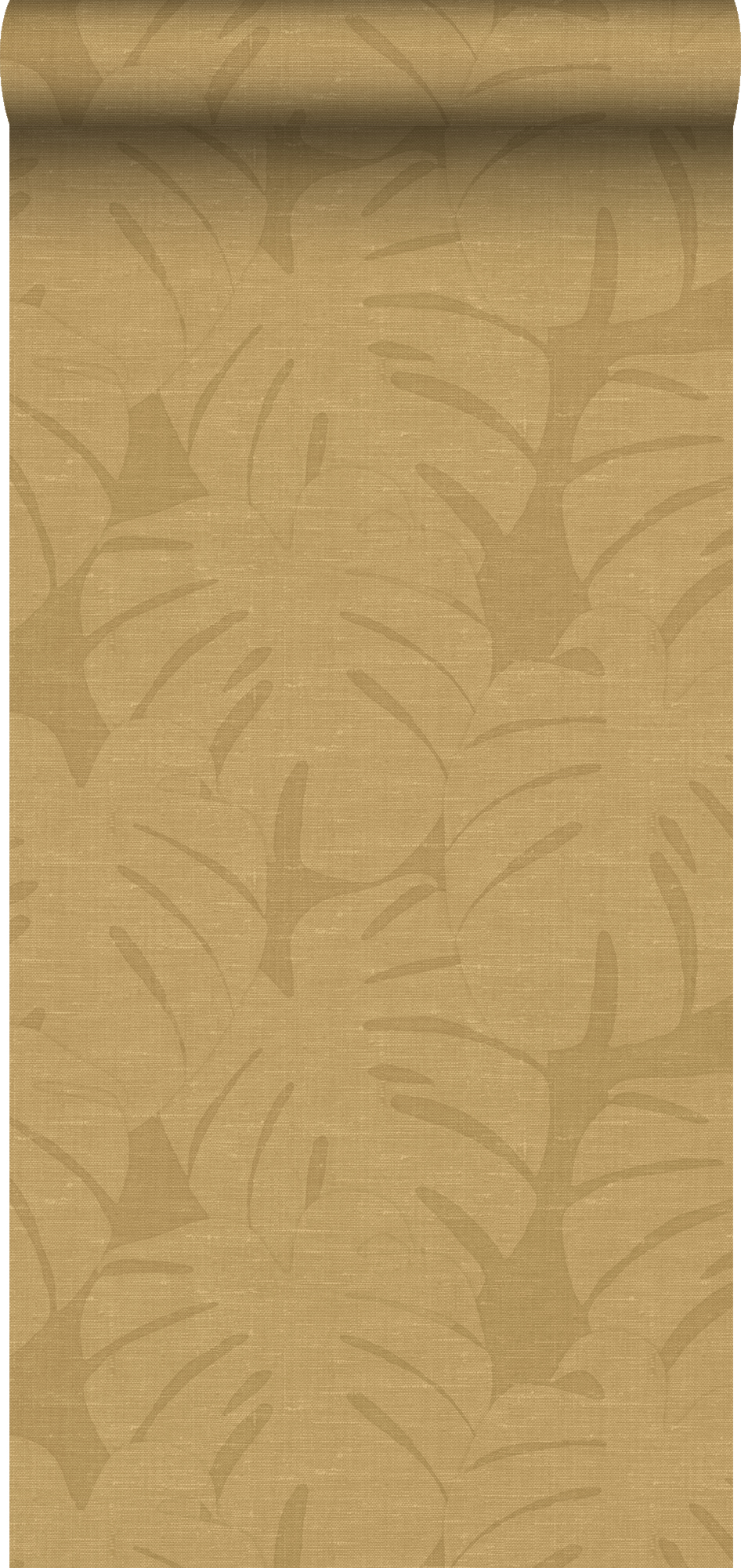 Tapeta tropikalne liście ochry żółtej - 50 x 900 cm - ORIGIN