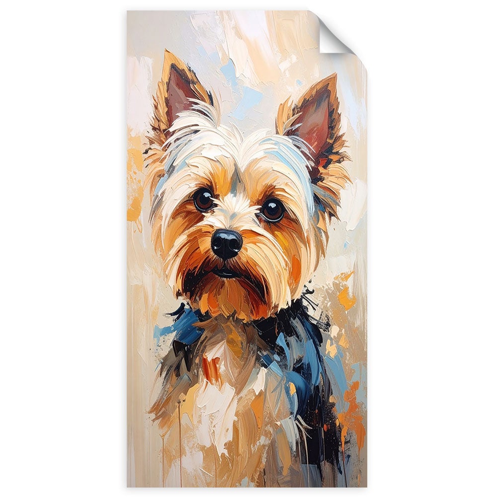 Naklejka na ścianę do pokoju młodzieżowego, Yorkshire terrier Pies Zwierzę 60x120