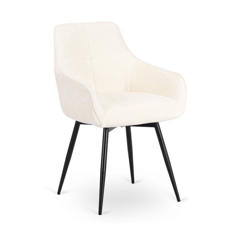 Krzesło Tapicerowane Kuchenne Do Jadalni Salonu Kuchni Kremowy LARISA