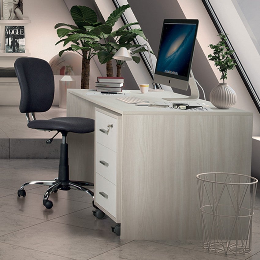 Sarmog Bureau 150x73x73 cm Blanc flammé collection Quadrante - 4