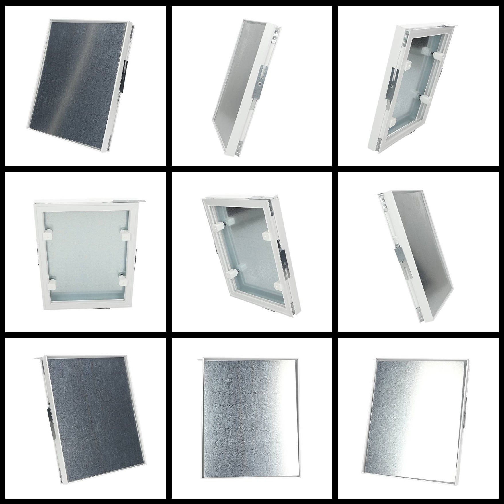 200x200mm Magnettic Painel de acesso à moldura de aço Inspeção de parede de máscara de parede - 3
