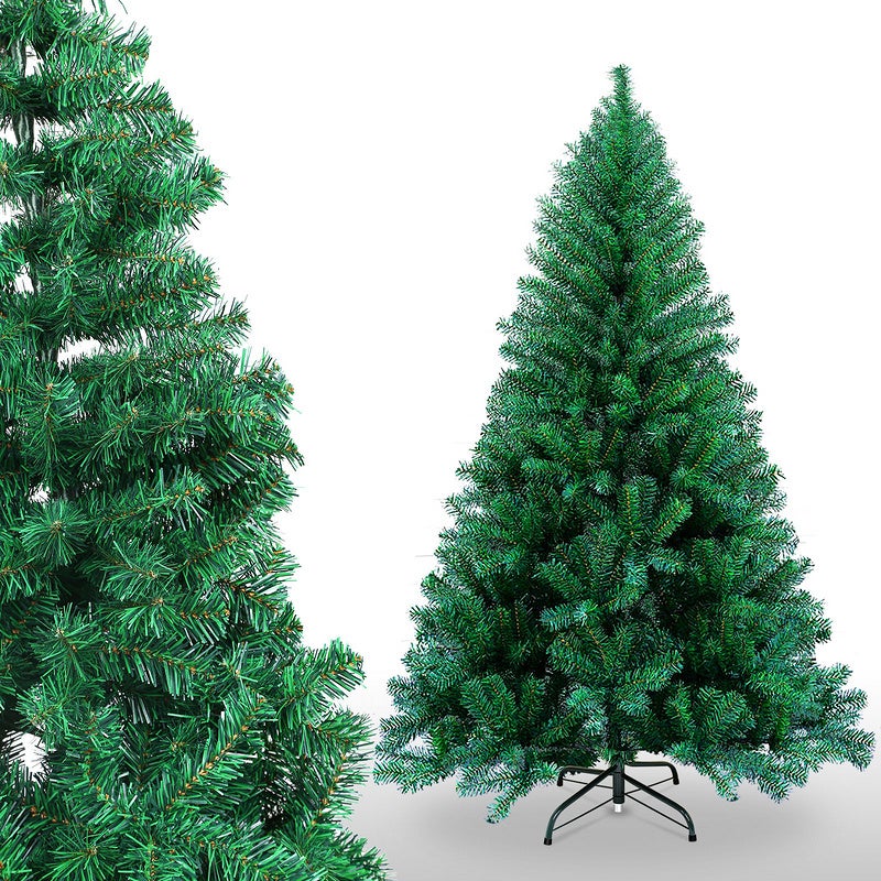 Uten Sapin De Noël Artificiel 210 Cm - Arbre Dense 1000 Branches Vert Réaliste Avec Support Métal Stable