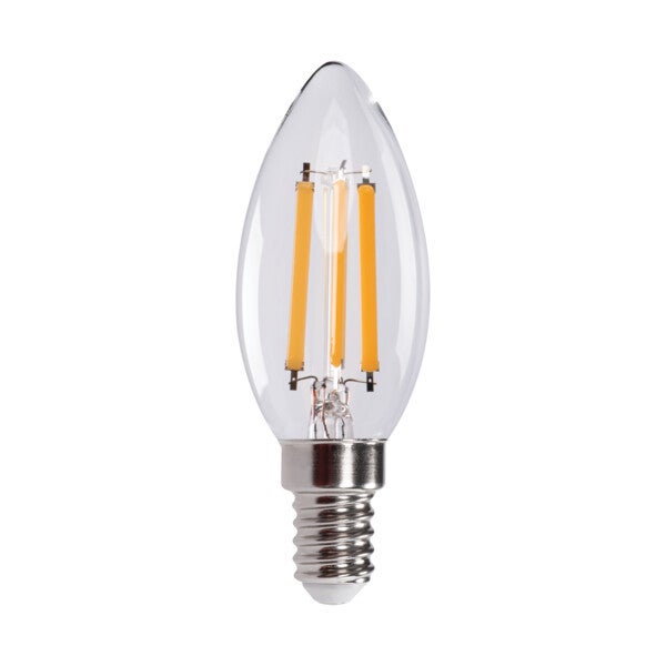 Żarówka LED FILAMENT E14 3.8W świeczka przezroczysta Neutralna biel 4000K 806lm Kanlux