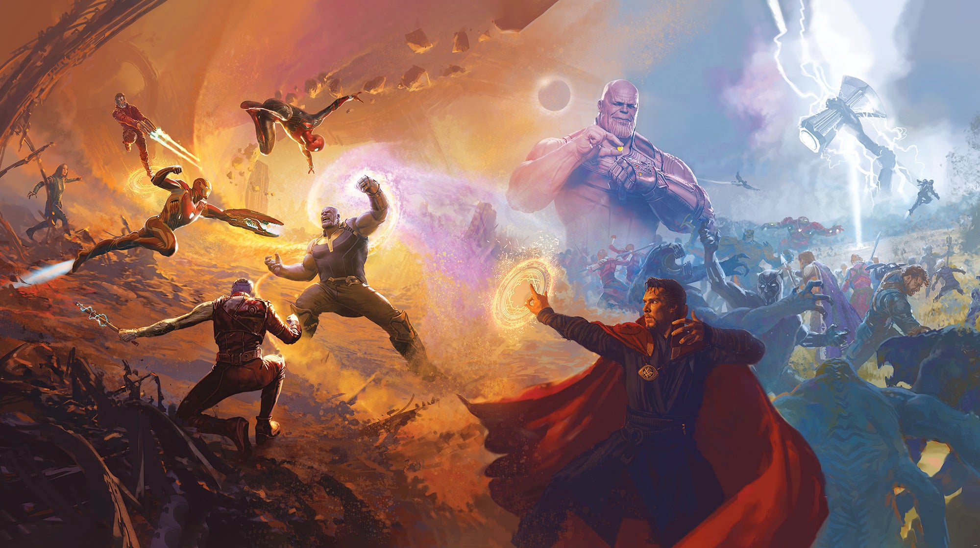 Fotomurale in tessuto non tessuto di Komar - Marvel Avengers Epic Battles Two Worlds - Dimensione: 500 x 280 cm - 2