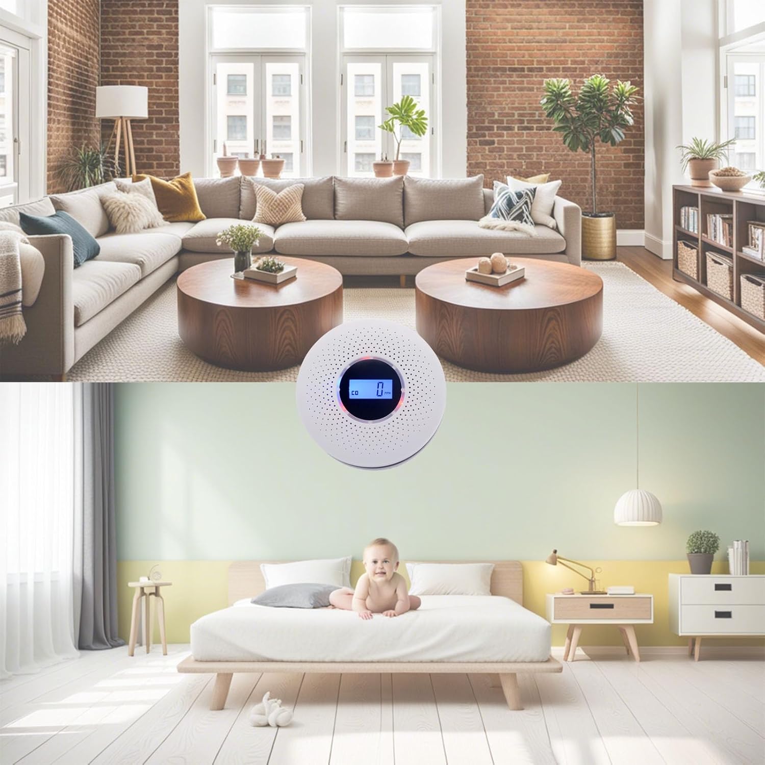 Rilevatore di fumo e rilevatore di monossido di carbonio, rilevatore di fumo 2 in 1 - 4