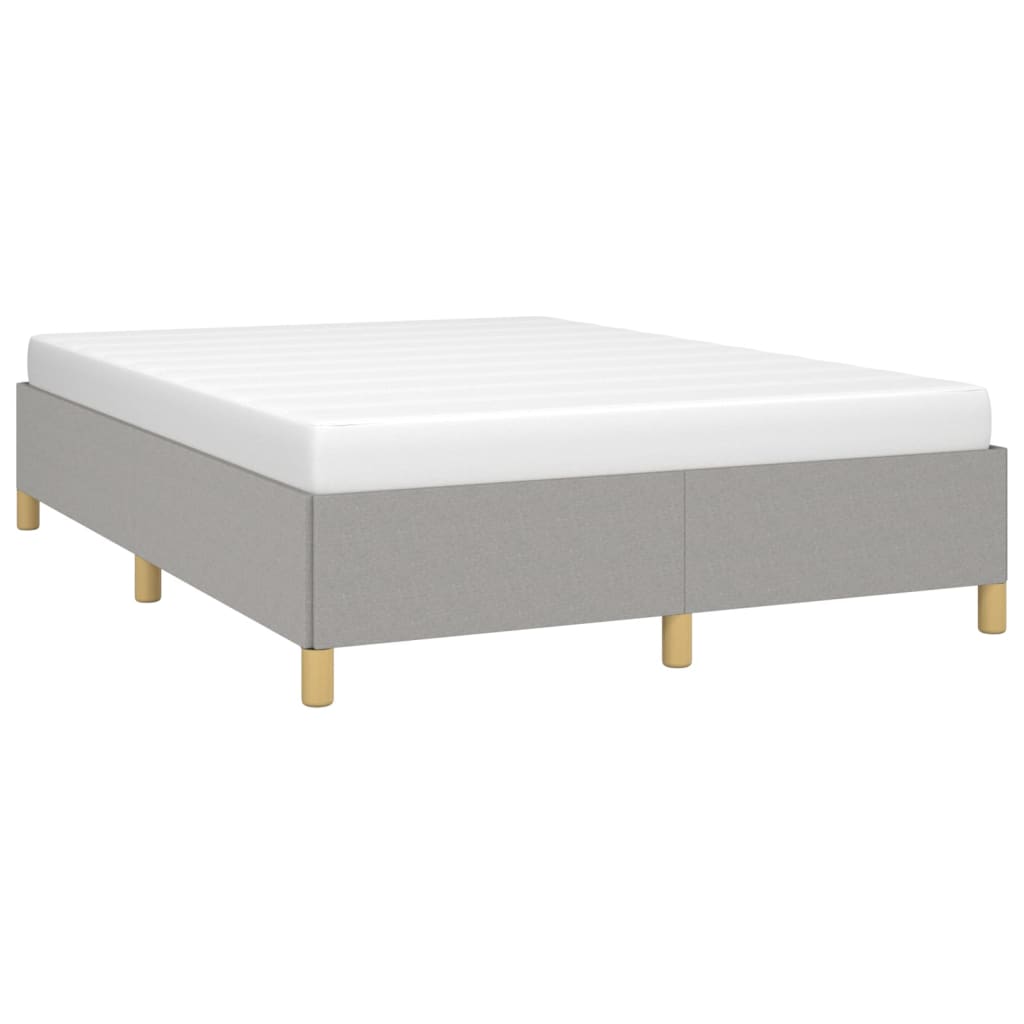 Cadre de lit sans matelas, en tissu, gris clair, pour la chambre, 140 × 200 cm - 3