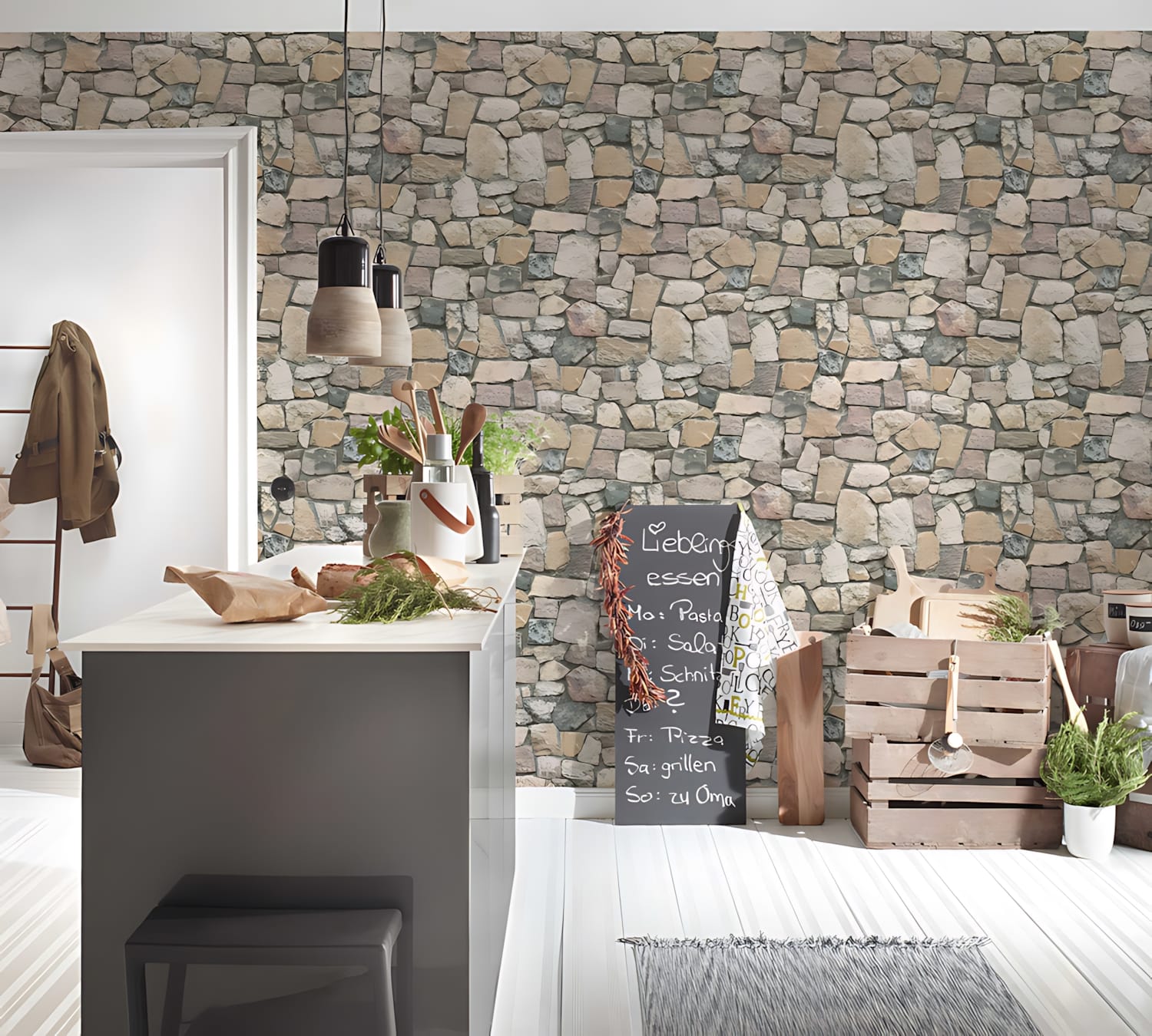 Profhome 692412-GU Papier peint nature légèrement texturé mat 5,33 m2 - 4