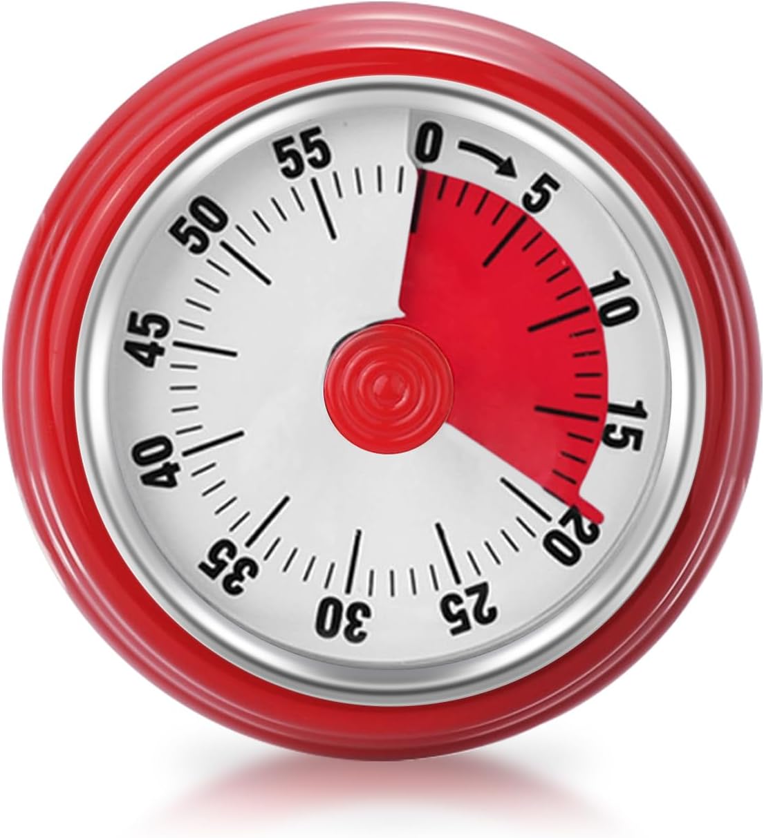 Minuteur De Cuisson Vintage TOMADO - Métal Rouge Et Plastique Blanc, Occasion Fonctionnel