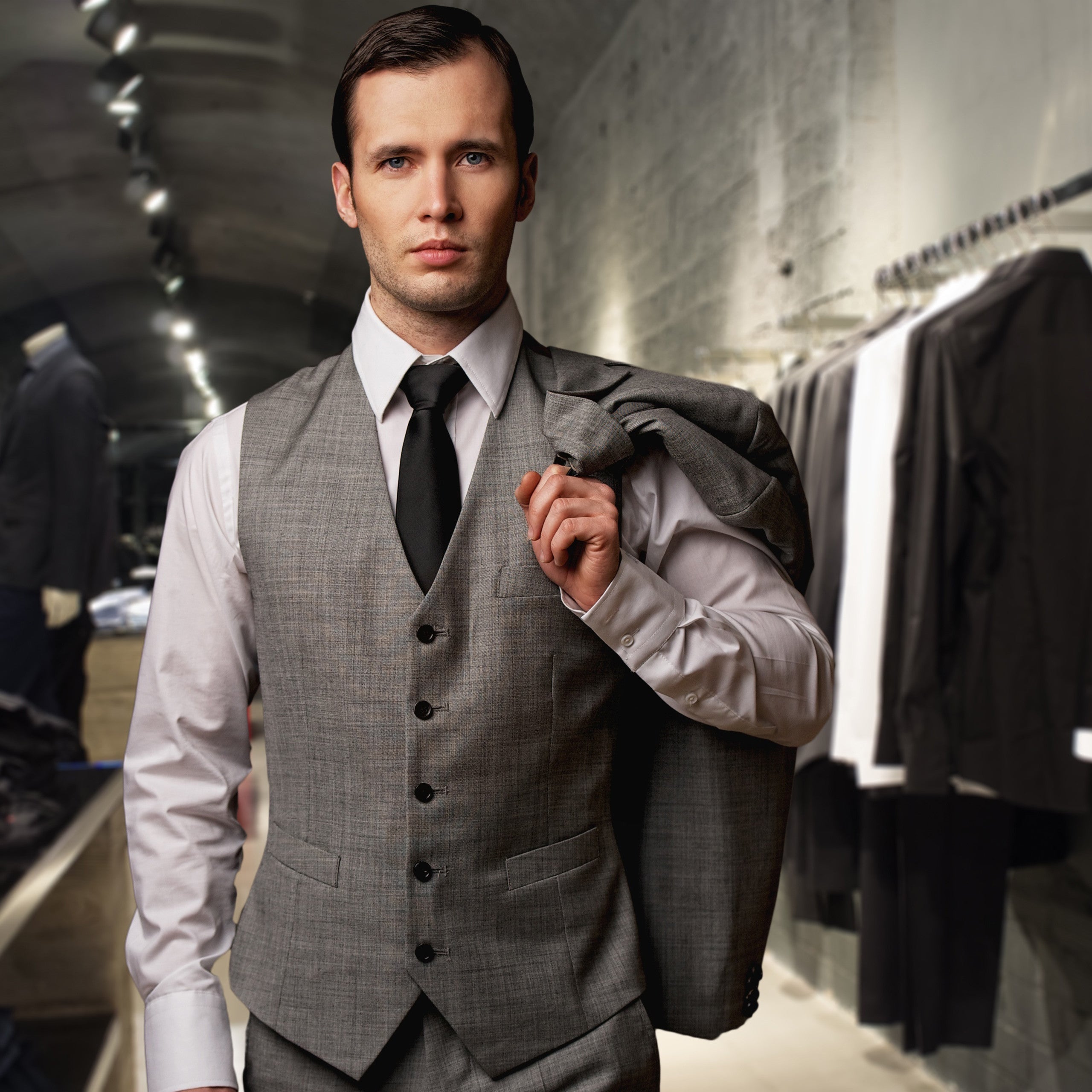 Cintre multiple bois crochet 360° pantalons lot de 3 antidérapant HxlxP: 45,5 x 39 x 2,5 cm, argenté nature, Relaxdays - 5