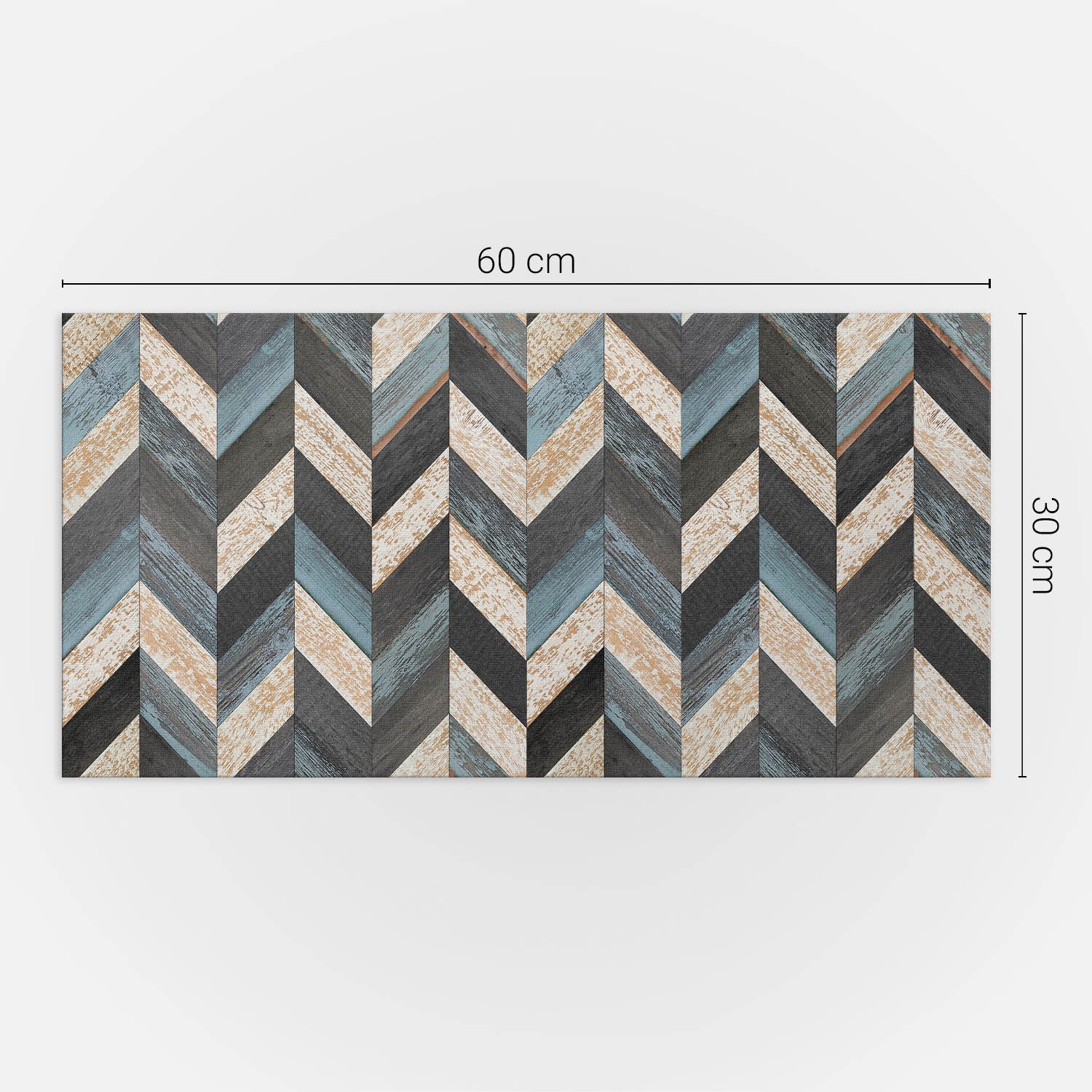 Panneaux muraux décoratifs, panneaux en PVC | 6x60x30 cm |Modèle en zigzag avec du bois - 5