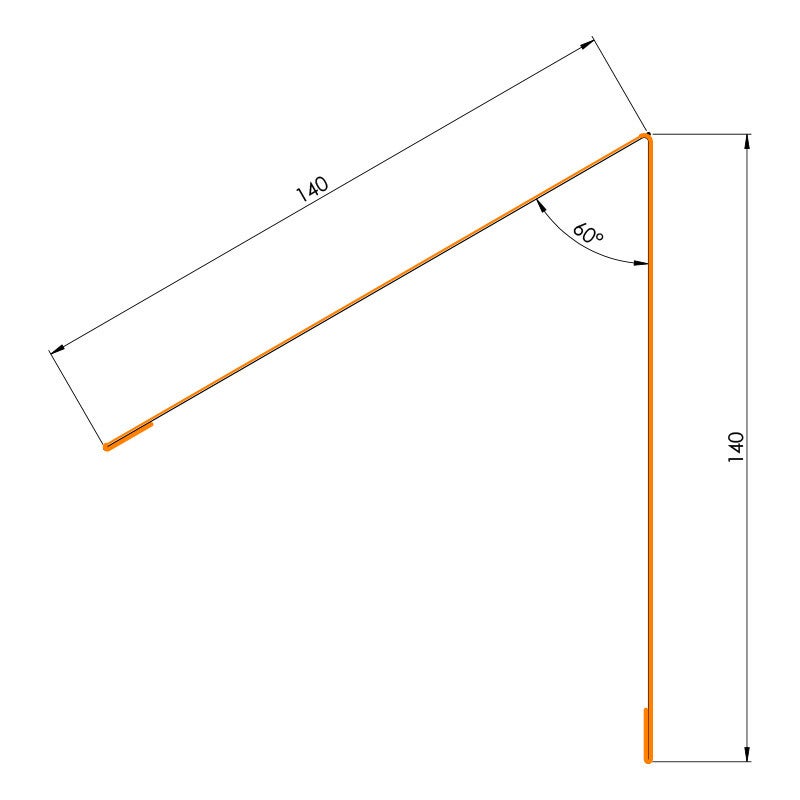 Faîtière Simple à Rabat pour tôle tuile BACACIER Tuile R® | 2100 mm Longueur Brun mat - 4