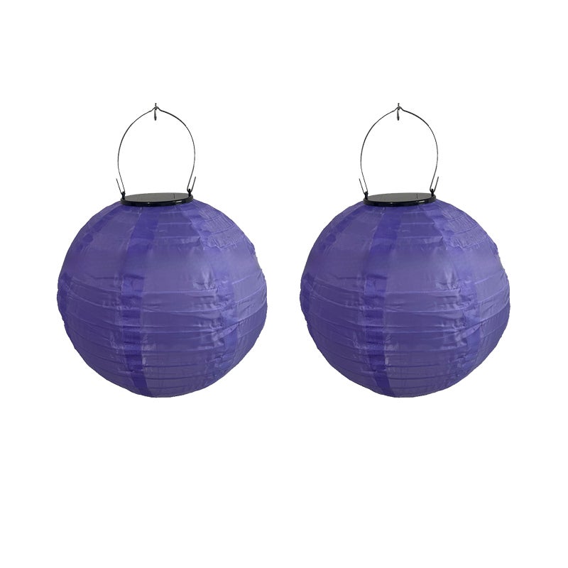 Zewnętrzne lampy solarne, lampiony solarne, zewnętrzne lampiony solarne do dekoracji podwórka, fioletowe, 2 sztuki