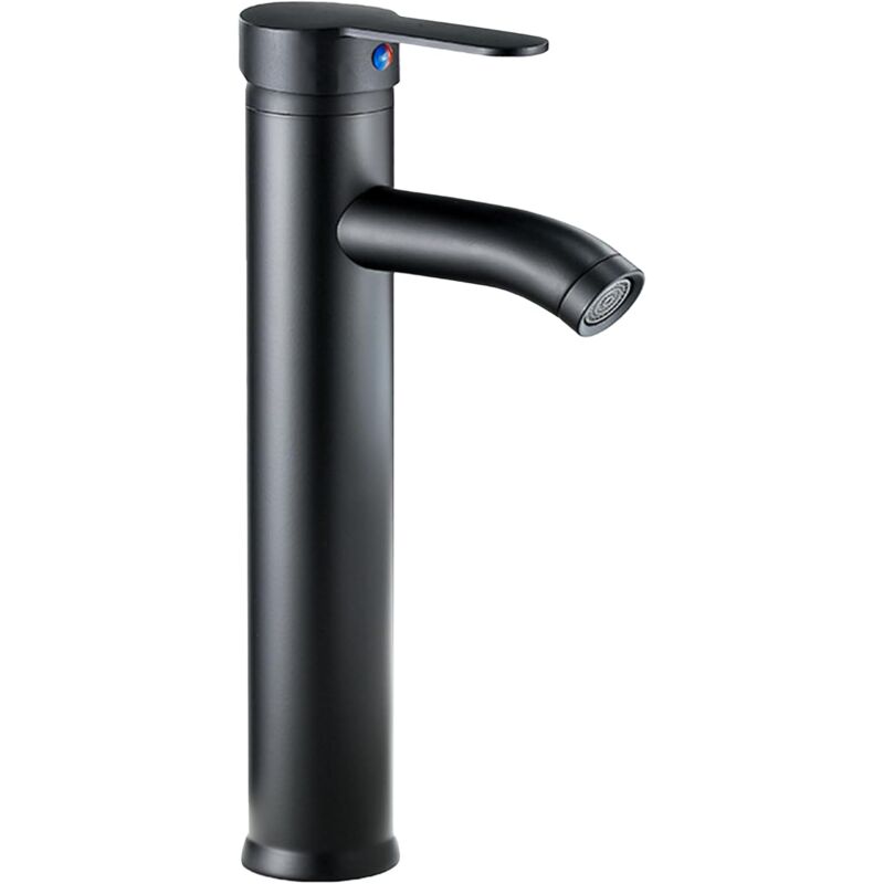 Baterie de lavoar pentru baie AIDUCHO din oțel inoxidabil negru mat, robinet cu o singură pârghie pentru apă caldă și rece