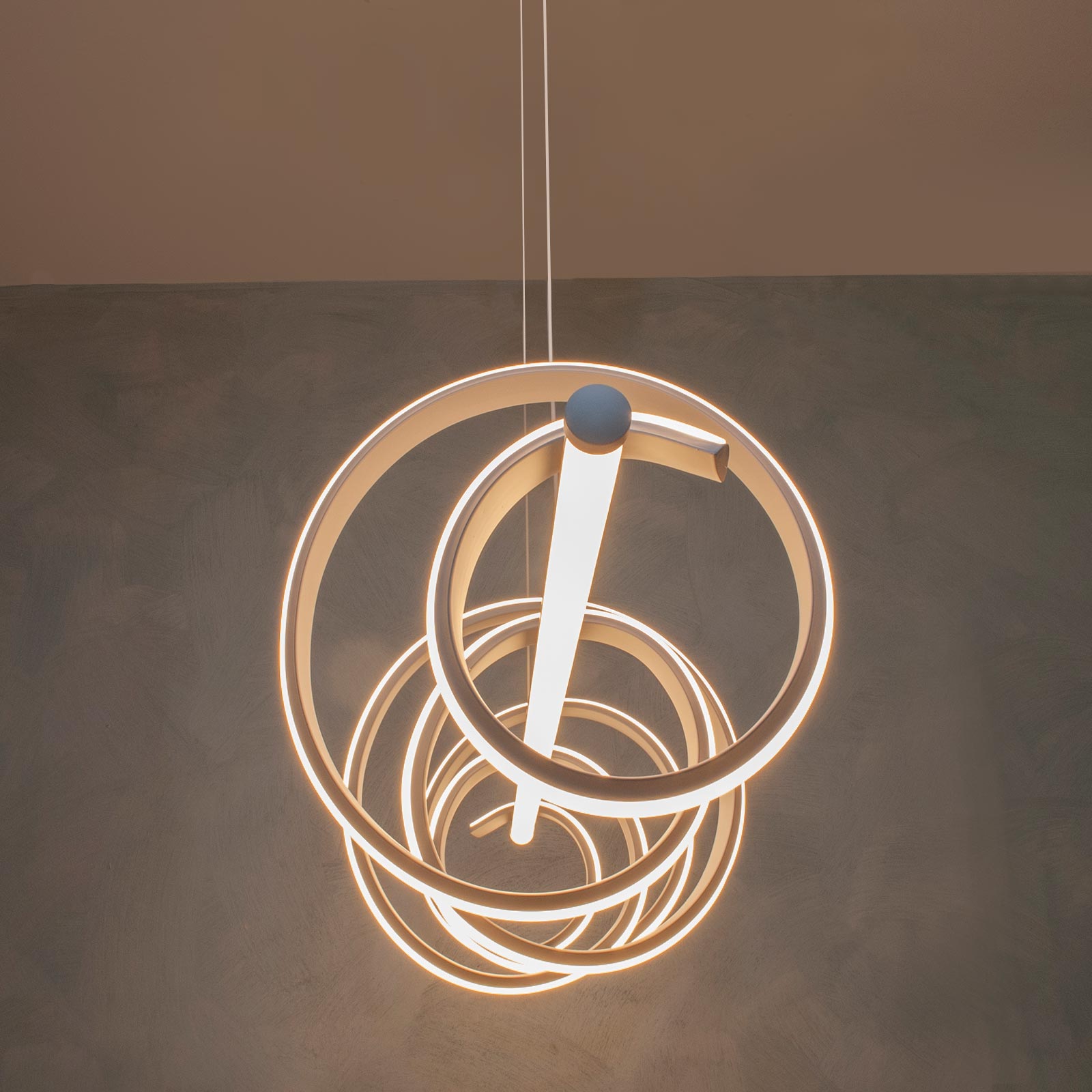 Suspension LED stylisée 60 W CCT 3000 K à 6500 K Design moderne Lampe suspendue Cuisine Salon Éclairage de table - 7
