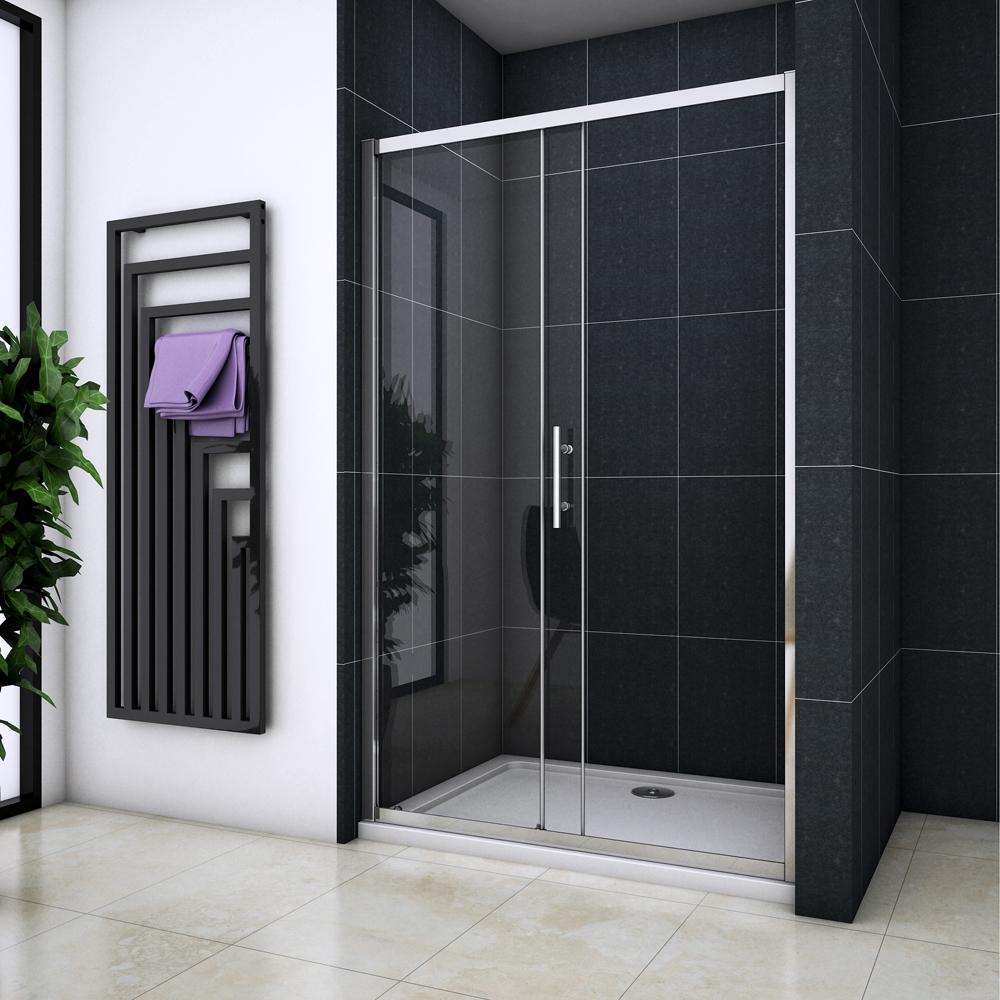 Porte de douche coulissante 110cm en niche Hauteur 190cm porte de douche Océan - 2