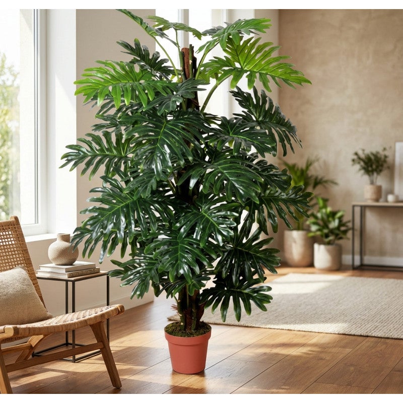 Plante Artificielle Philodendron 150cm avec pot | Plantes en plastique pour la décoration de jardin intérieur et extérieur - 4