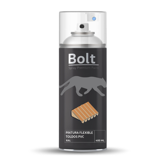 Spray Bolt Pintura Flexible Toldos PVC Ral 400 Ml (RAL 5007 Azul brillante)