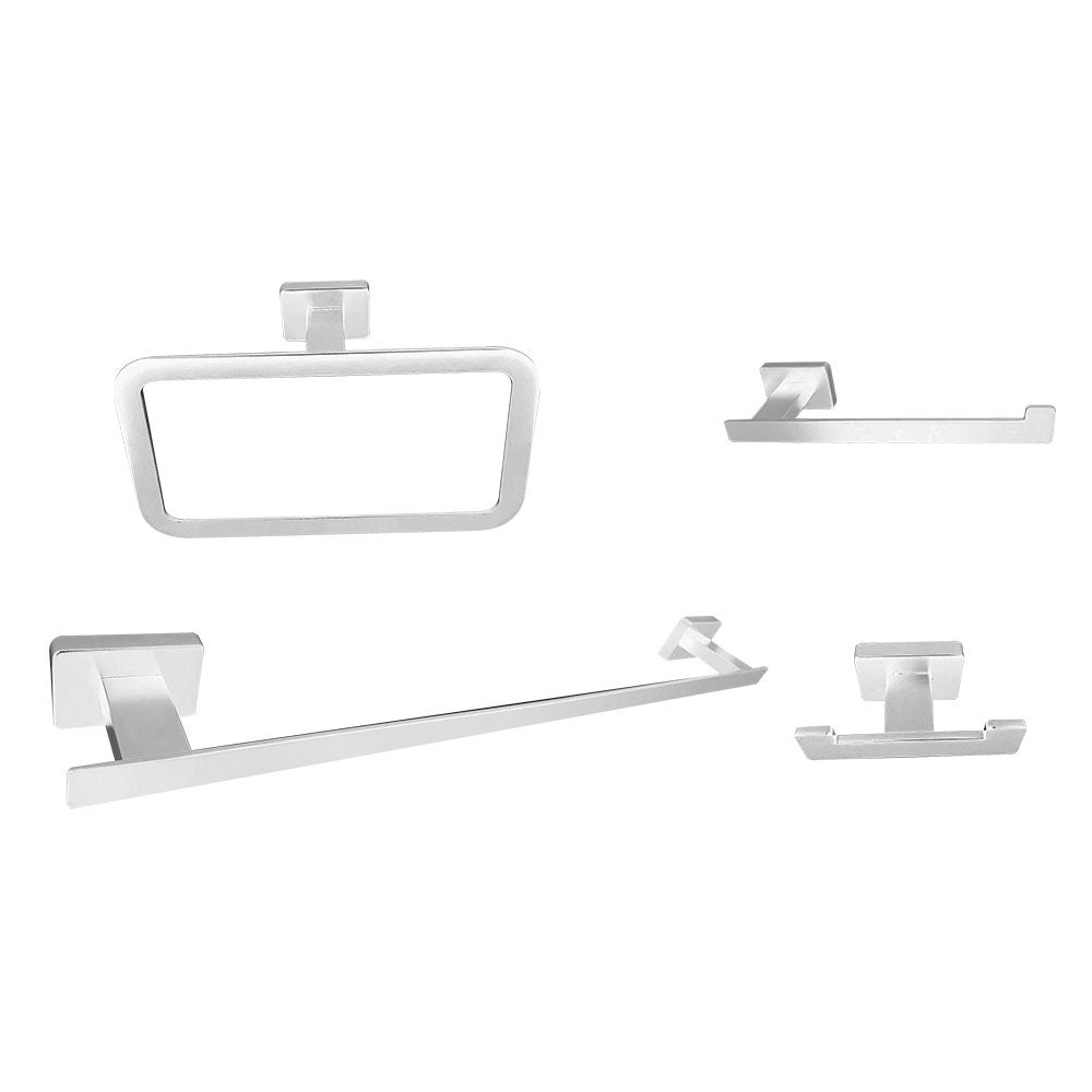 Kibath pack accesorios baño acabado blanco mate fabricado en acero inoxidable