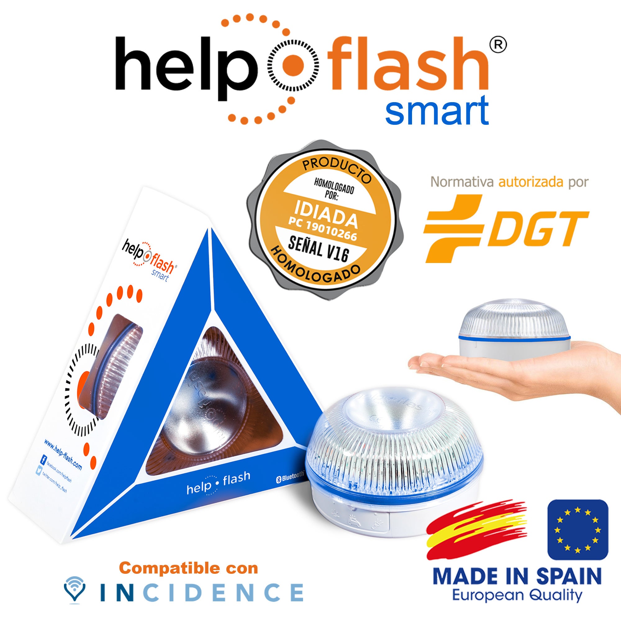 Help Flash Precio Luz Emergencia V16 Homologada Dgt Help Flash