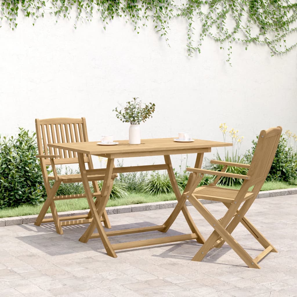 Table de jardin pliante en bois d'acacia massif 120x70x75 cm - 3