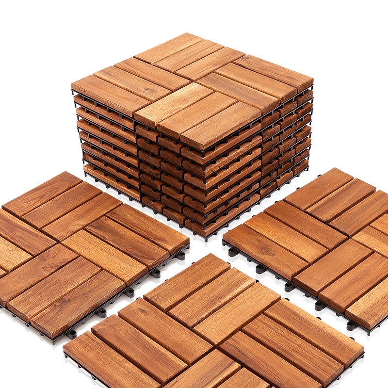Tavolo Pieghevole Per Balcone QLS In Legno Di Acacia - Sospeso Alla Ringhiera, Regolabile In Altezza - 2