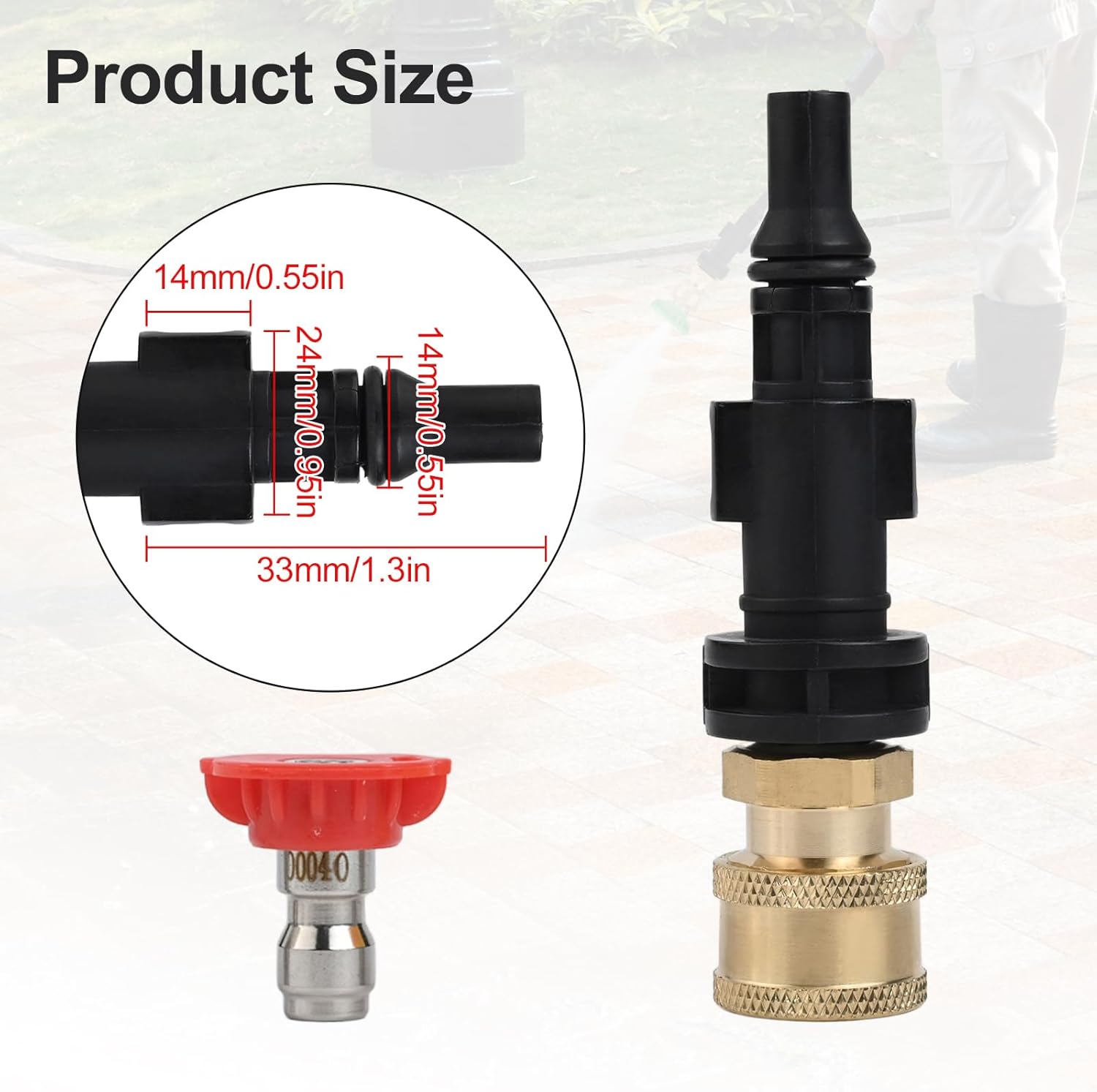 Adaptador de conexão rápida de 1/4