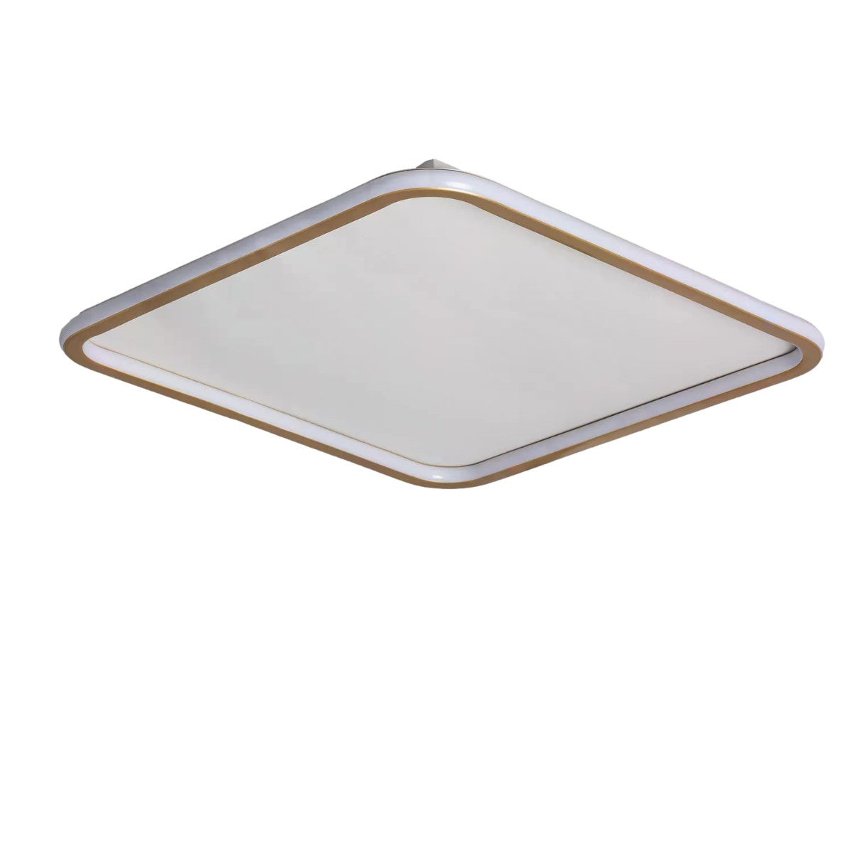 Plafon Cerchio kwadratowy złoto-biały LED 40W 3000K-6000K 2700 lm wym: 6 x 61 cm IP20 metal Abruzzo