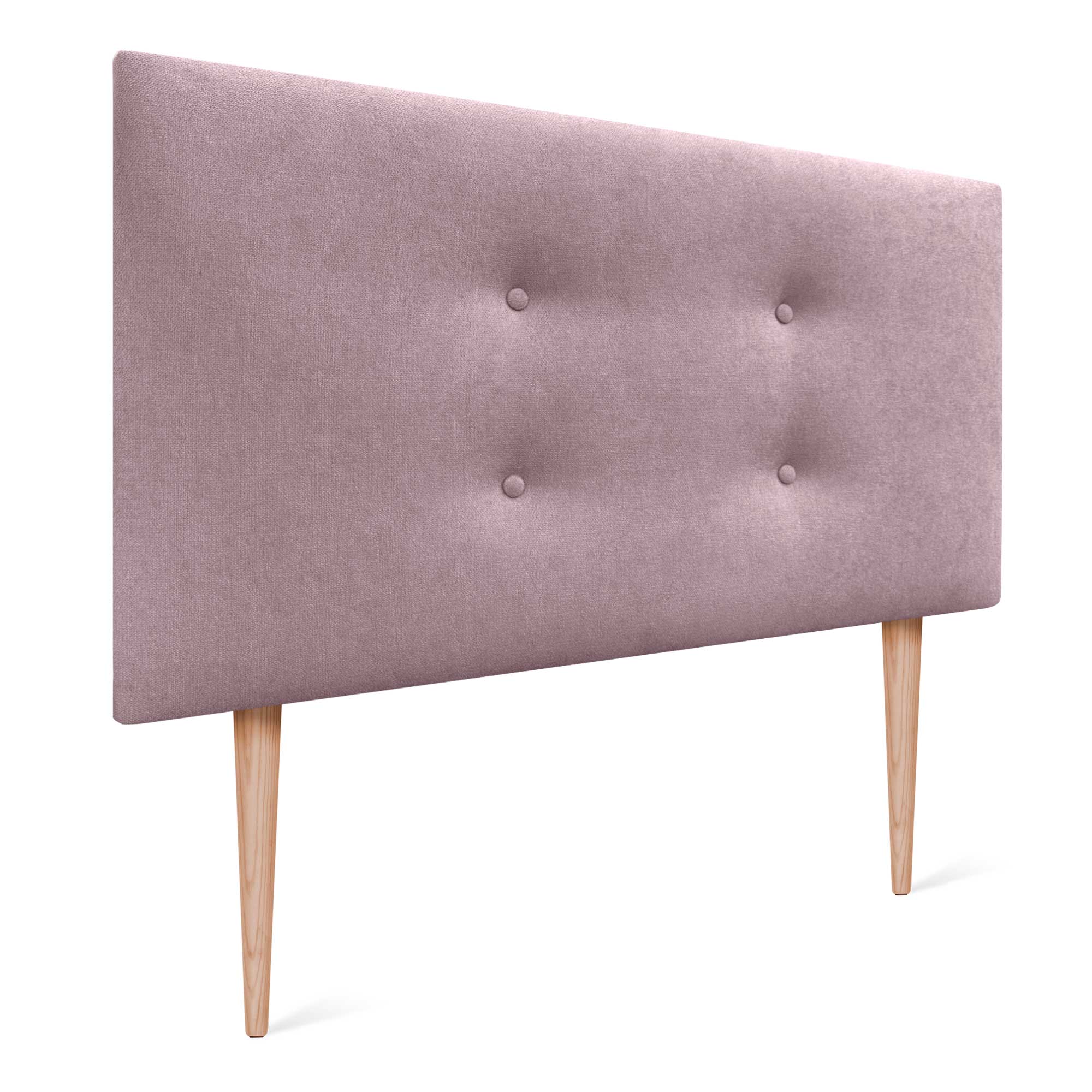 DHOME Cabecero de Tela AQUALINE Pro con 2 hileras de Botones y Patas Cabezal tapizado Cama Lujo (Rosa, 105cm) - 3