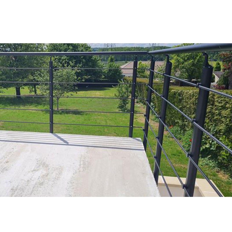 OPALU - Poteau supplémentaire de finition - Fixation latérale - Noir profond - 3