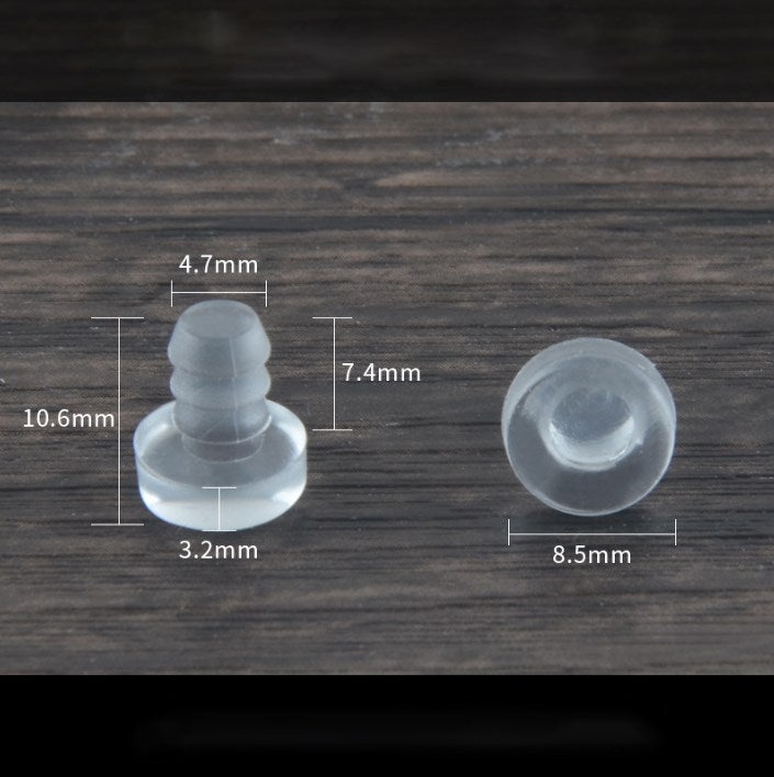 8.5mm 20x Amortisseur de porte butée silicone transparent butoir meuble placard cuisine - 2