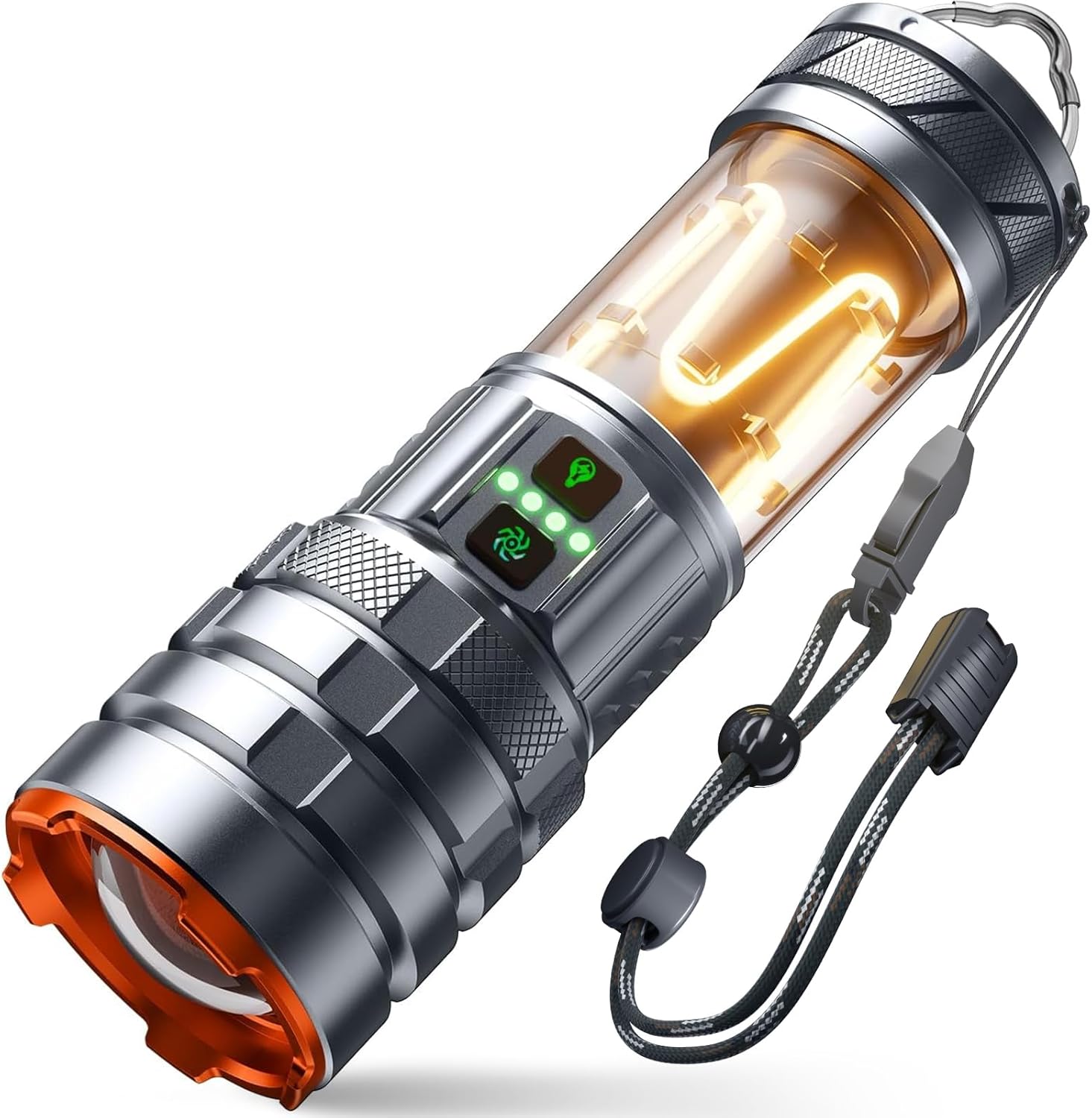 EverBrite Torcia Tattica LED 900 Lumen Con Zoom E 3 Modalità - In Alluminio, Per Campeggio Ed Emergenze, Batterie Incluse - 2