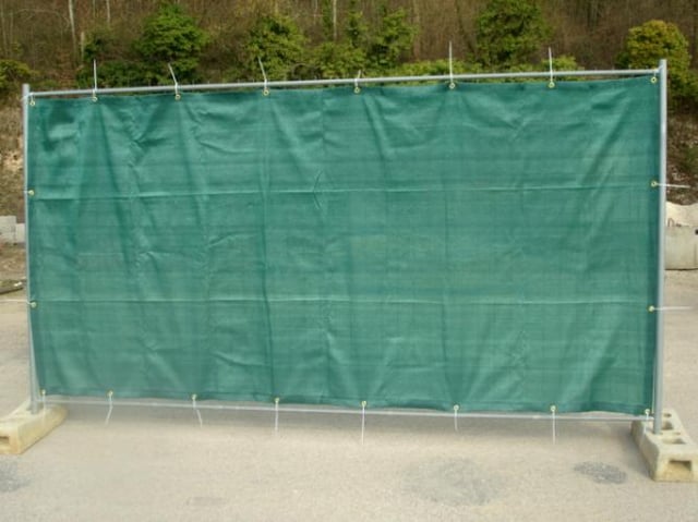 Rete per recinzioni da cantiere 130g/m - 1.76 x 3.41m - Verde/Nero