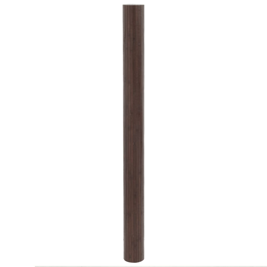 Tapis rectangulaire marron foncé 80x400 bambou - 3