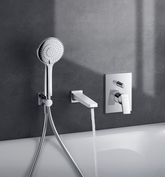 Pommeau de douche 3 jets DURAVIT Universal avec curseur Inox brossé - 6