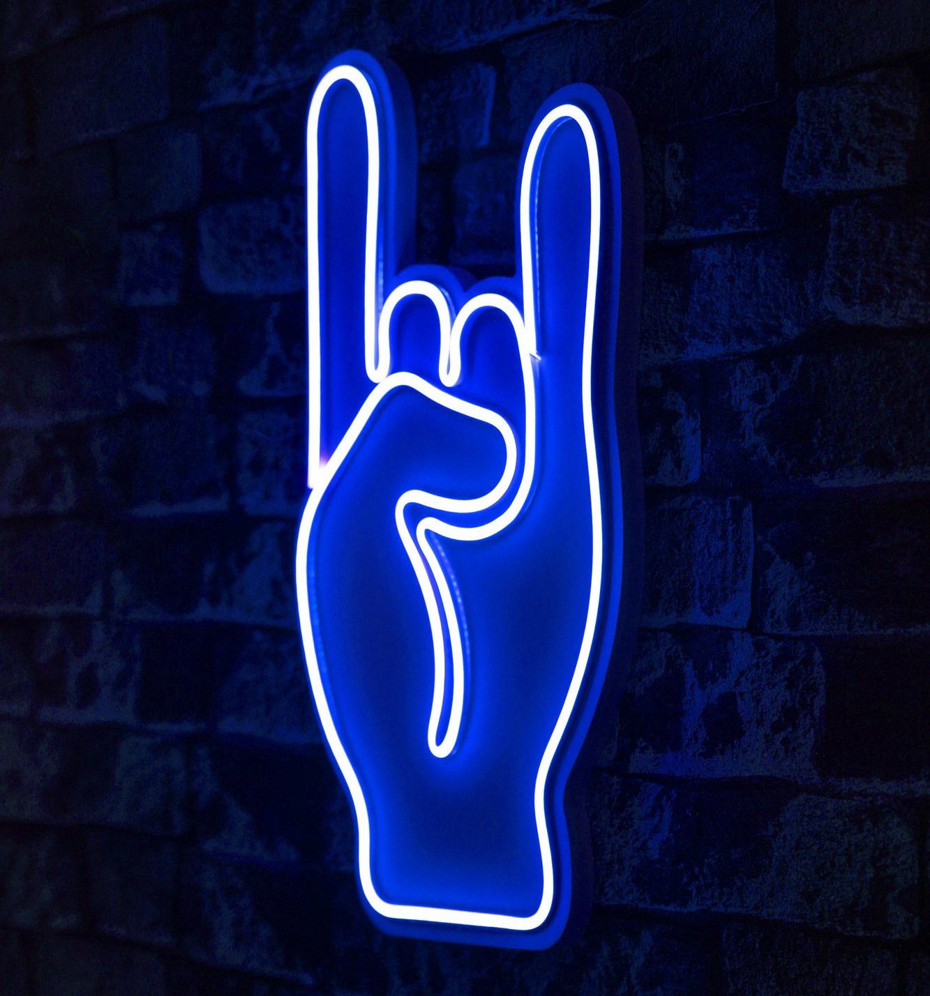 Panneau murale Opist L25xH44cm Signe ROCK & ROLL LED Bleu | Leroy Merlin
