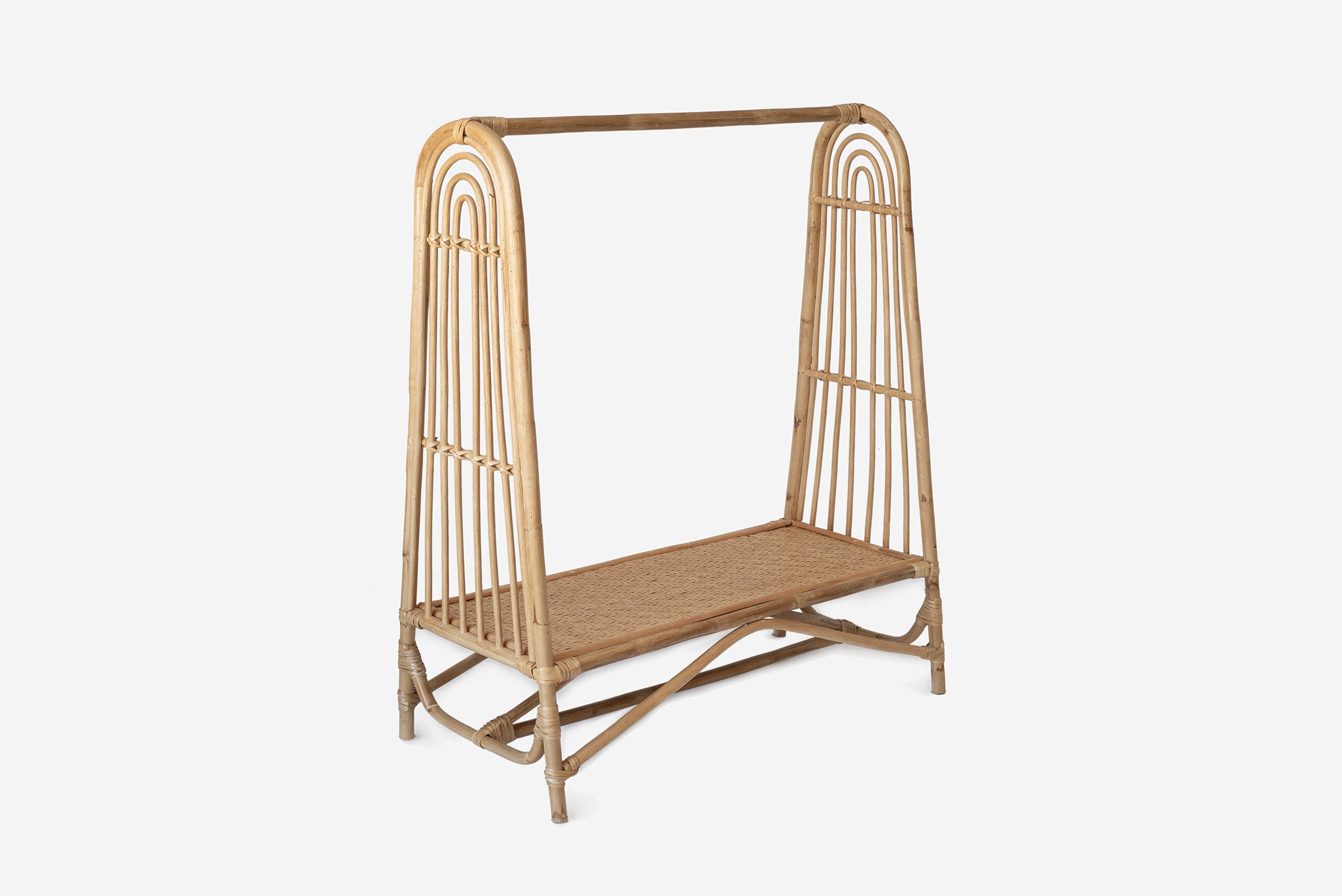 Wieszak dziecięcy rattanowy 75x35x90 cm
