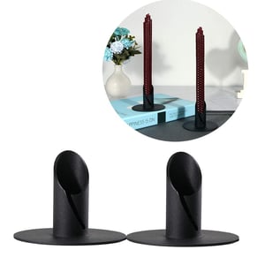 Set 12 Portacandele Neri Vintage In Metallo – Altezza 4 Cm, Centrotavola Per Cena, Matrimonio, Anniversario, Decorazione Casa