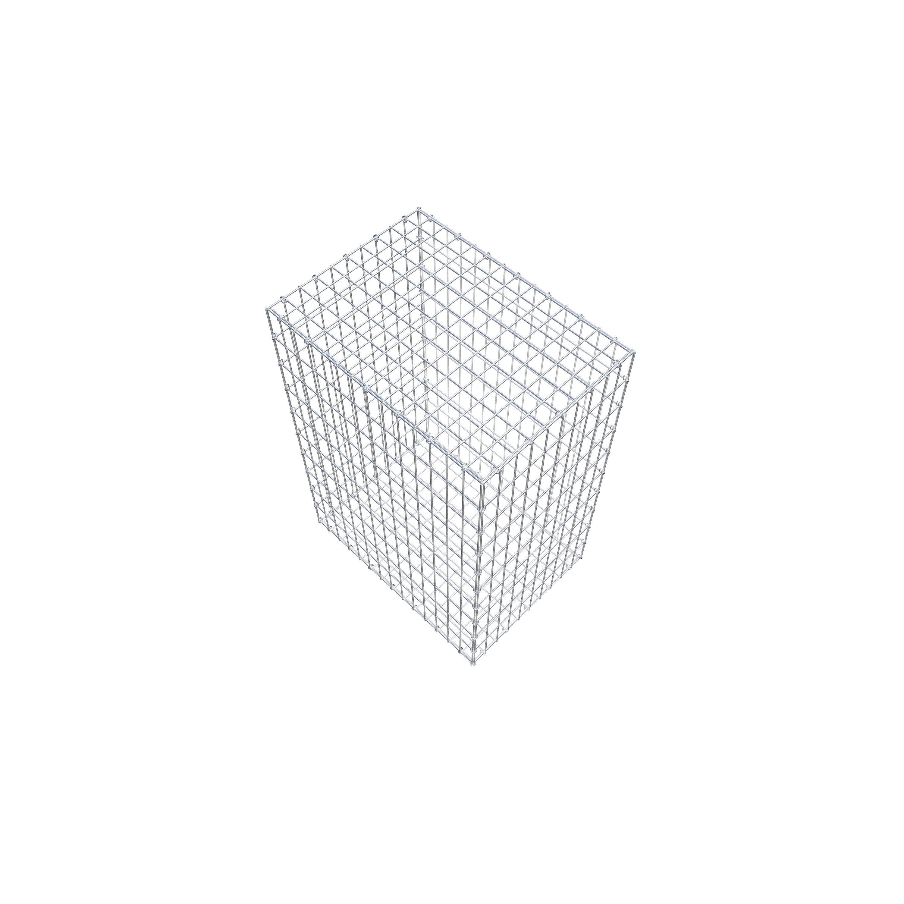 Gavión de acero galvanizado 100x70x50cm (LxAxP), malla 5 x 10cm, Anillo en C, jaula metálica para muro o jardín - 7