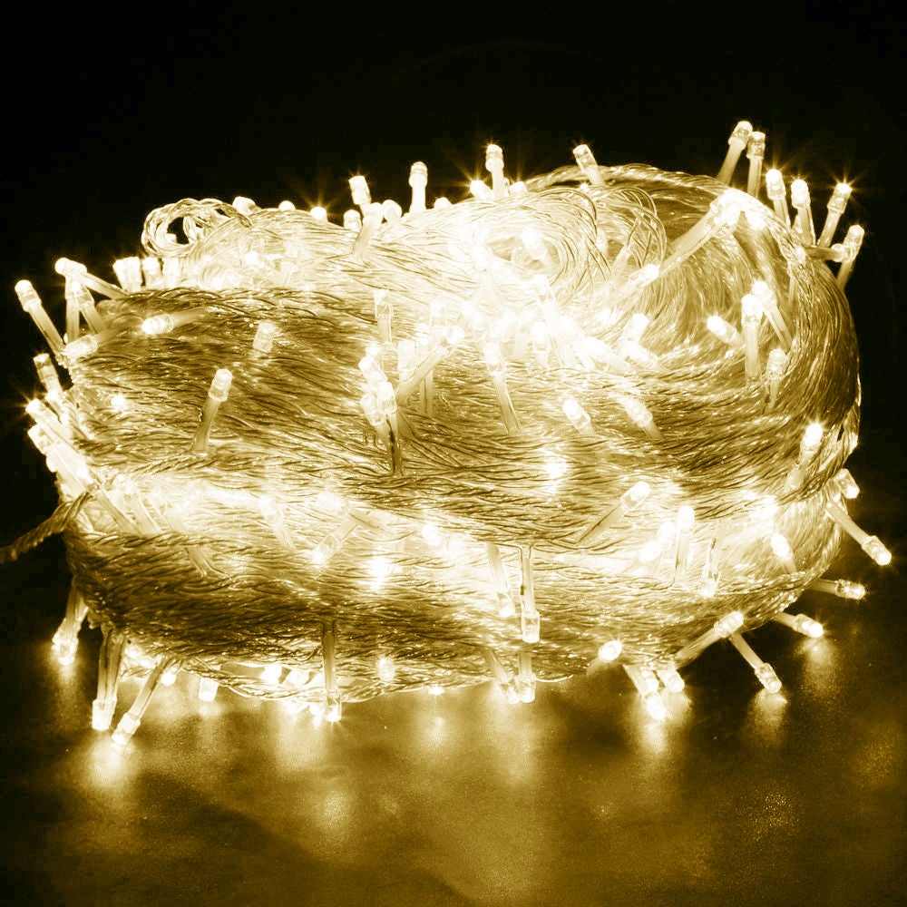 LEMROE 50M 500 guirlandes lumineuses à LED blanc chaud 8 modes de lumière jardin de fête décoration intérieure extérieure lumières de Noël Blanc chaud - 2